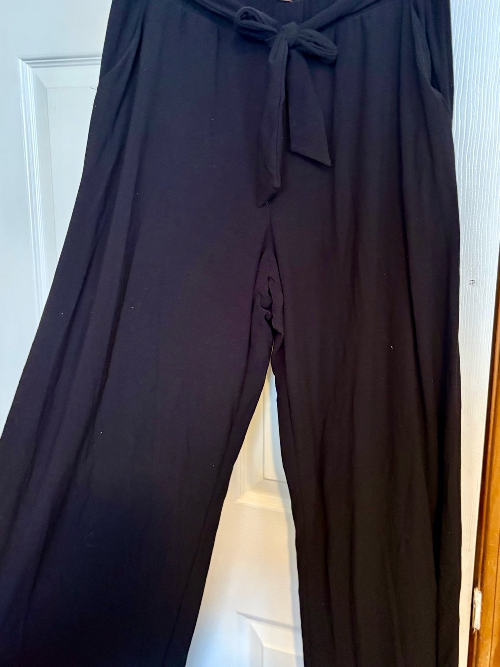 Women’s Black Wide-Leg Tie-Waist Pants - philosophy